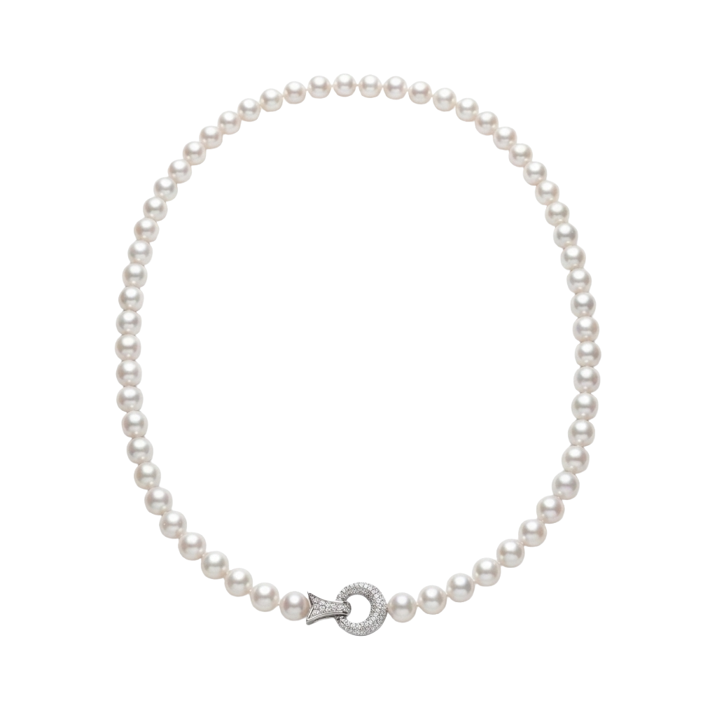 Classic Elegance Pearl & Silver Necklace