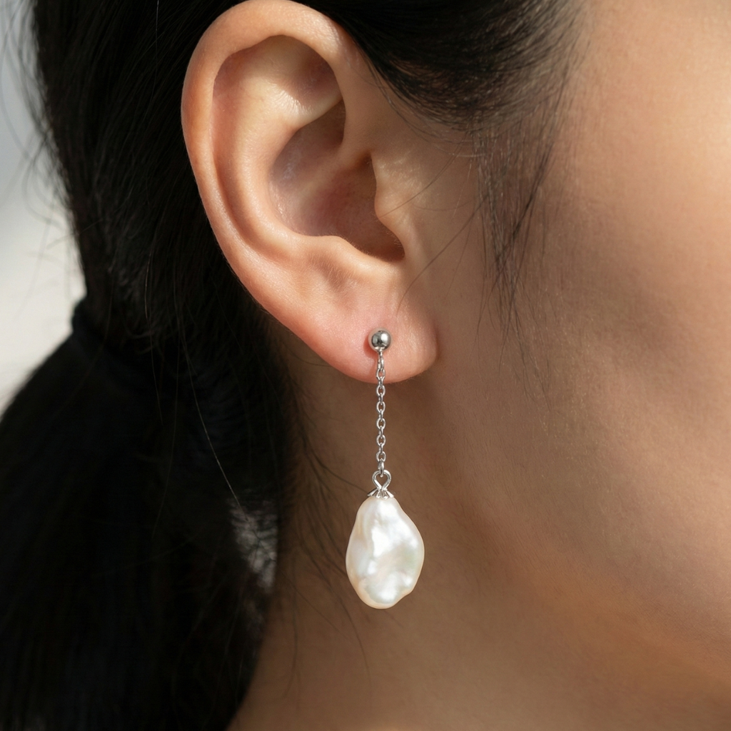 Baroque Freshwater Pearl Drop Earrings