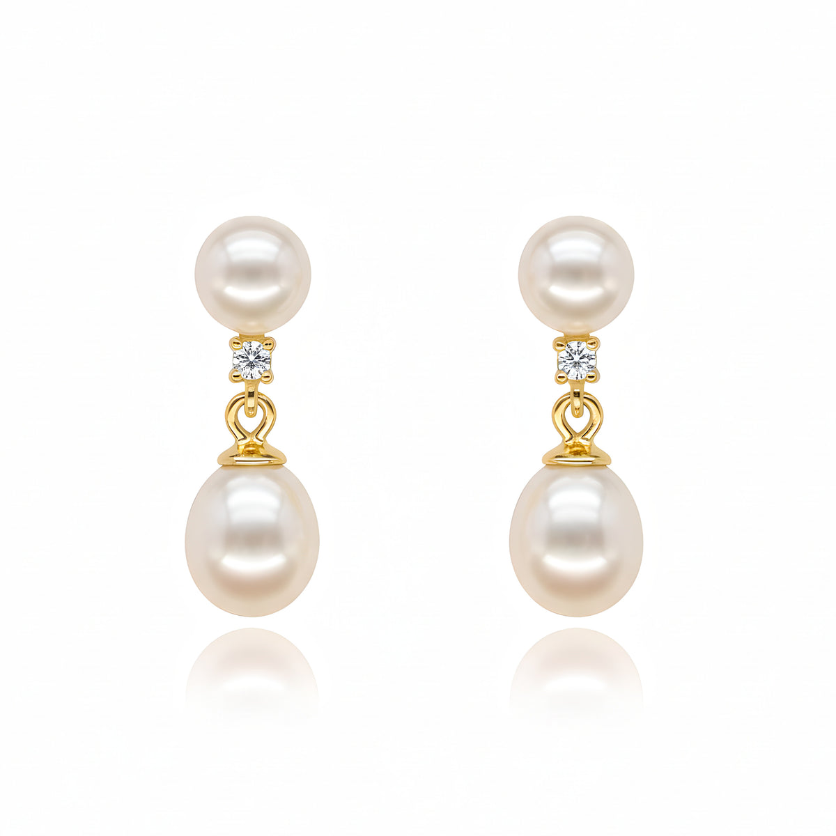 Duo Rosé Freshwater Pearl Earrings