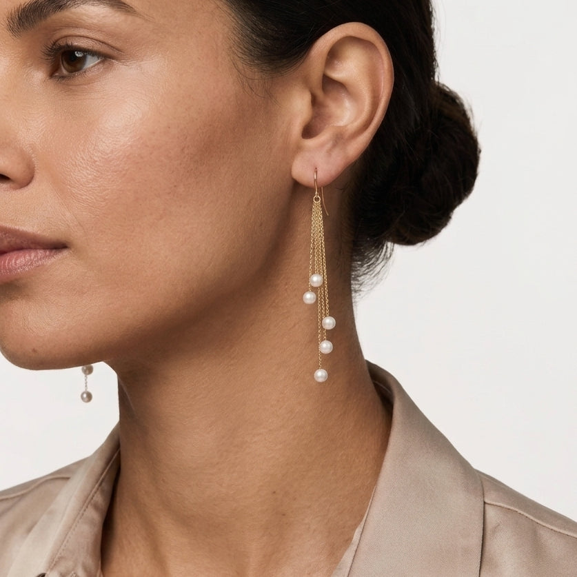 Golden Raindrops Earrings