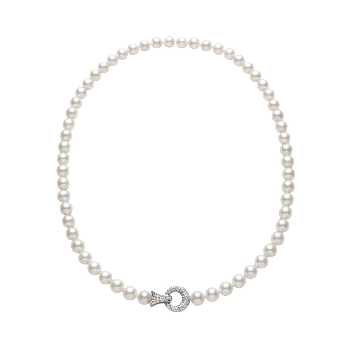 Classic Elegance Pearl & Silver Necklace
