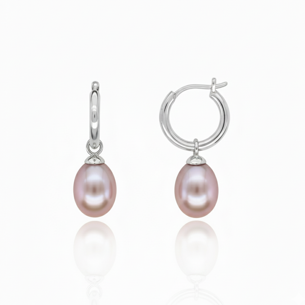 Rosé Freshwater Pearl Earrings