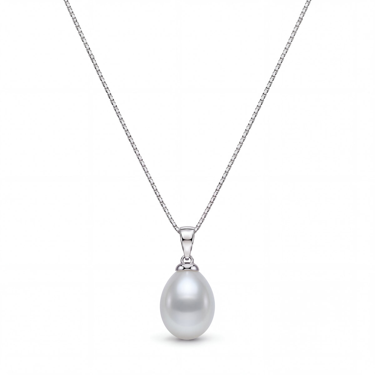 Handcrafted gray freshwater pearl pendant necklace in sterling silver — Golden Rose Arts