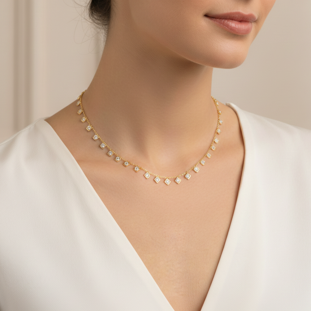 Gilded Geometry Necklace