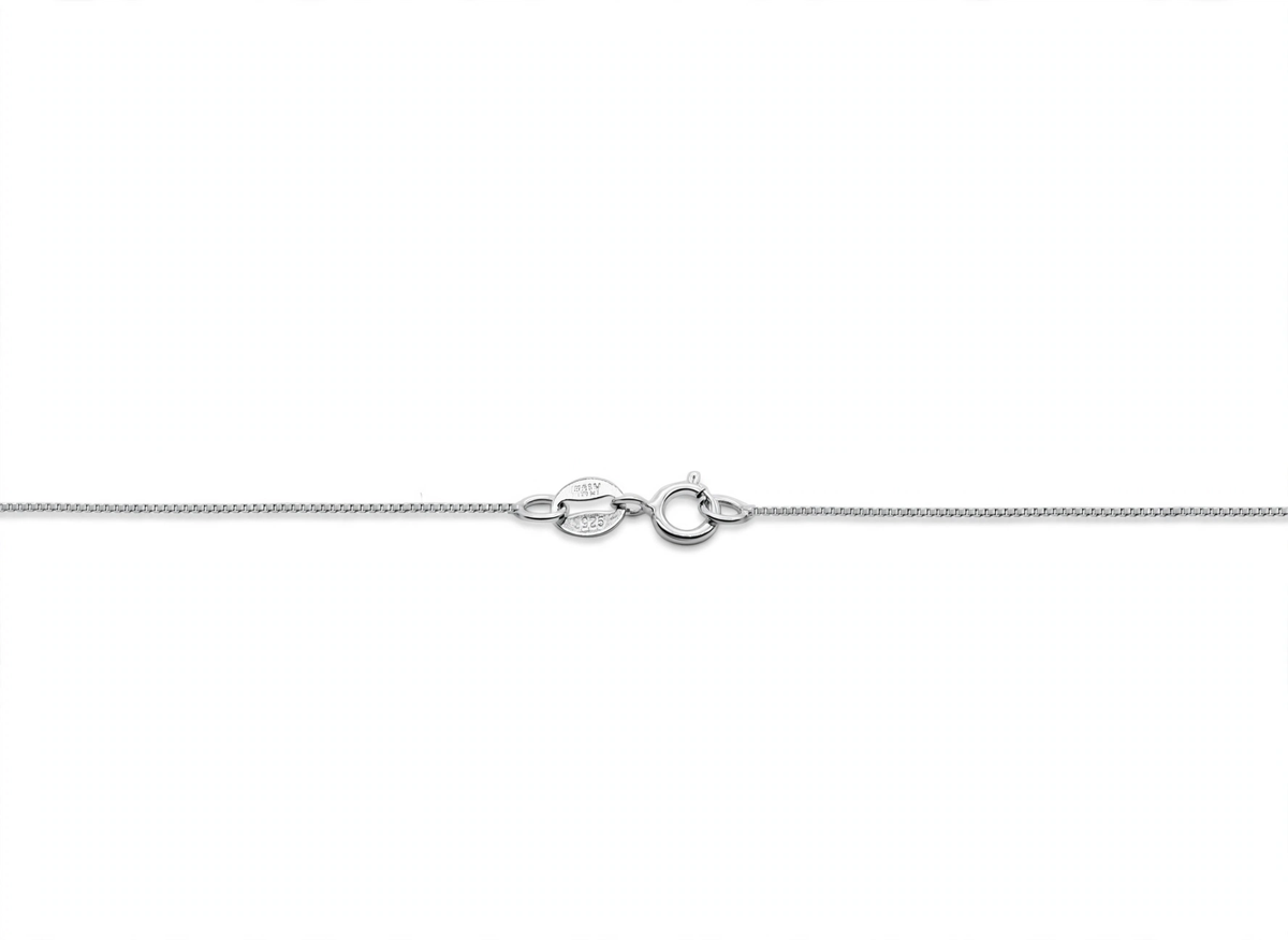 Close-up of sterling silver necklace lobster clasp — Golden Rose Arts